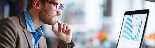 man looking at a screen