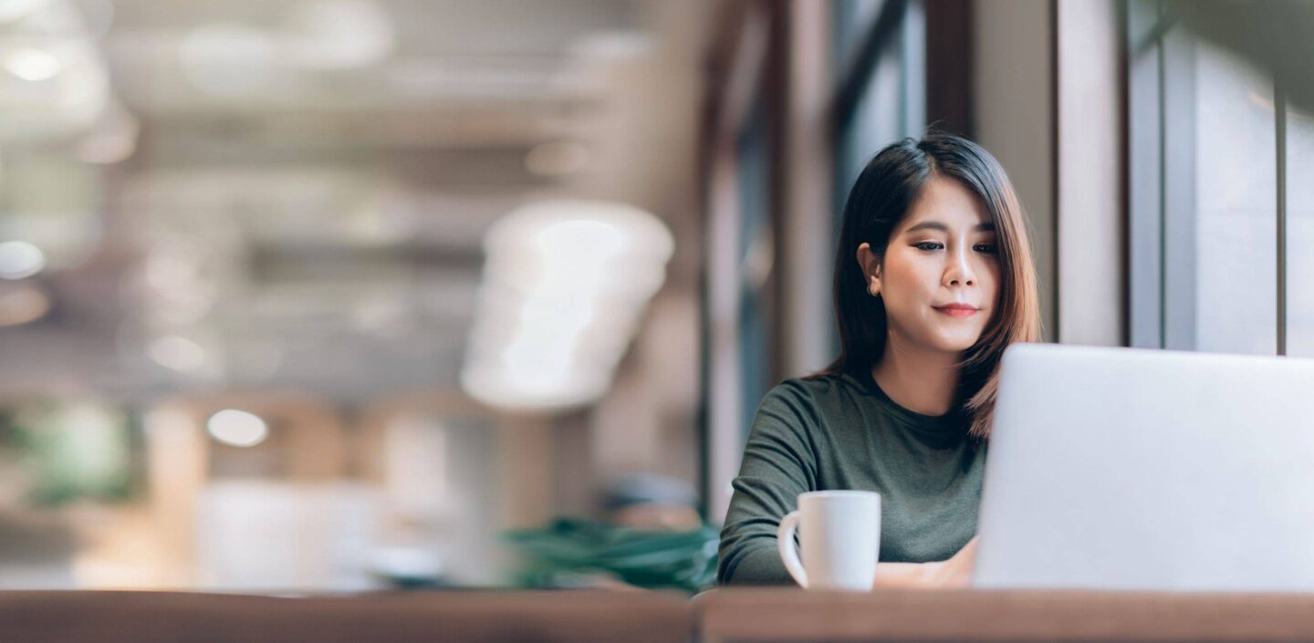 Lady on computer